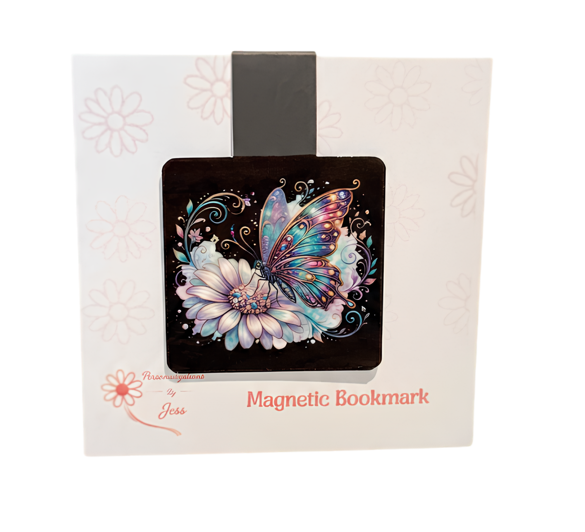 JEWEL TONED BUTTERFLY MAGNETIC BOOKMARK