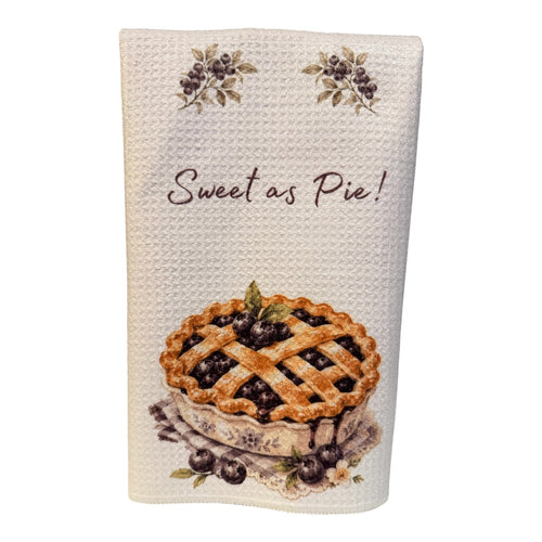sweet as pie blueberry kitchen towel