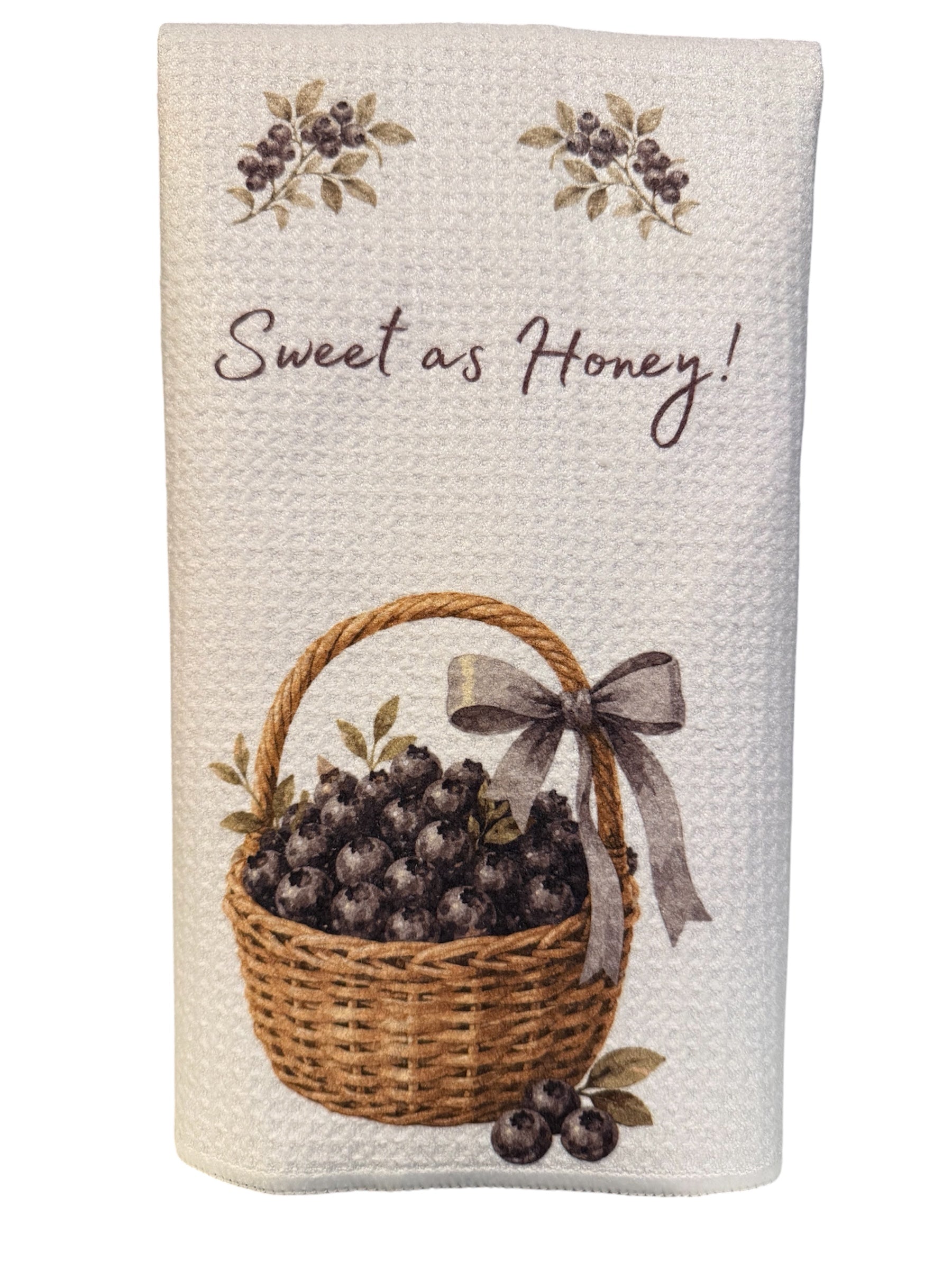 sweet as pie blueberry kitchen towel