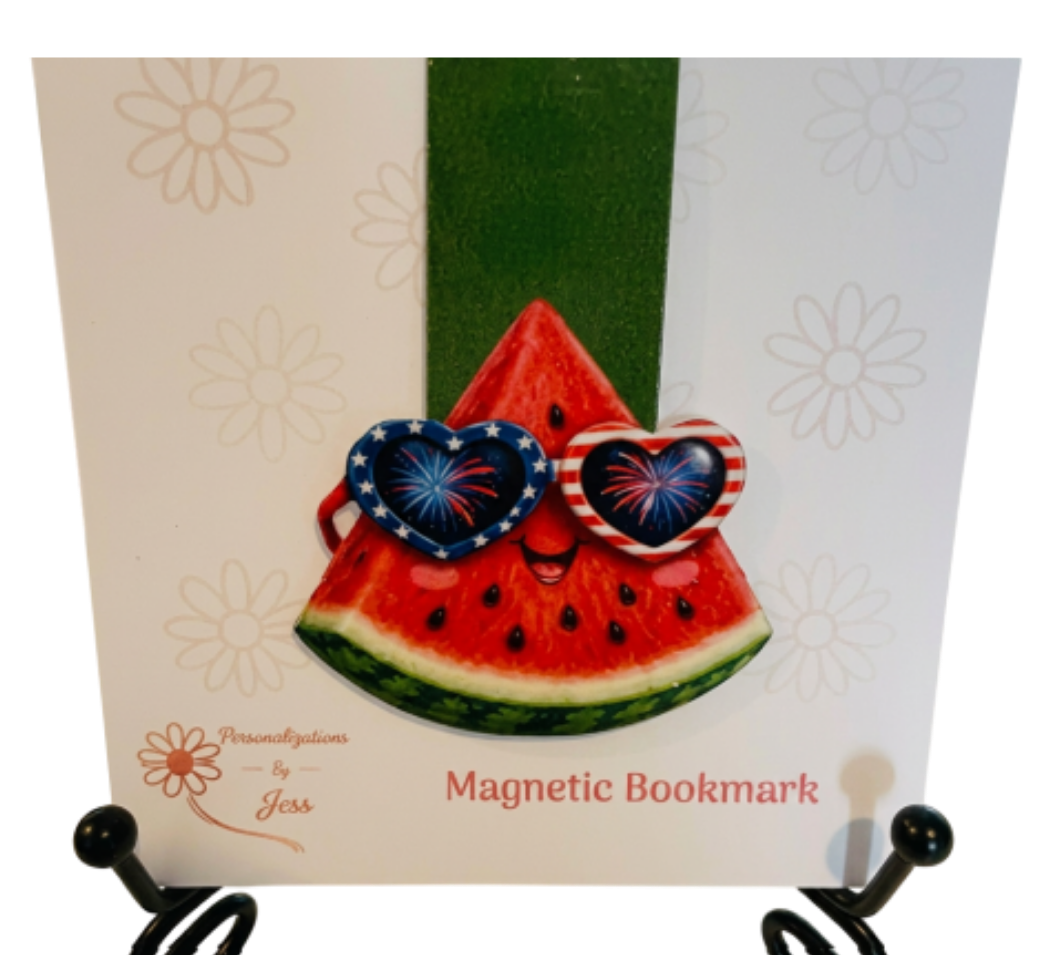 Watermelon Fun Magnetic Bookmark